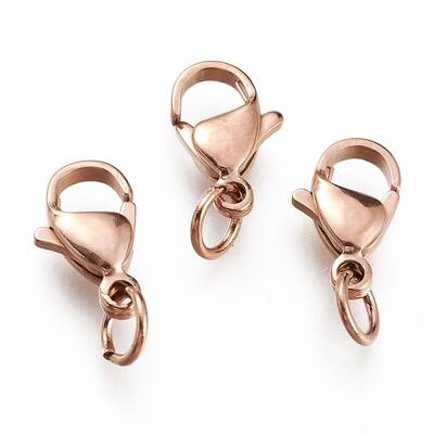 Ion Plating(IP) 304 Stainless Steel Lobster Claw Clasps