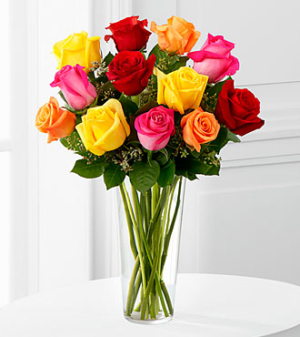 Bright Spark Rose Bouquet