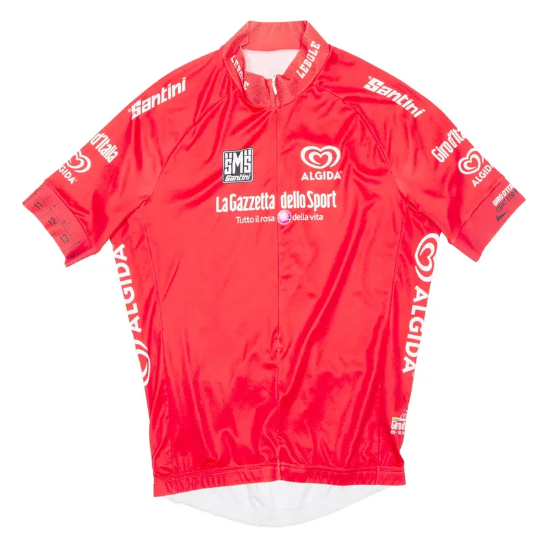 SANTINI Cycling Mens Jersey Red 1/2 Zip 2XL