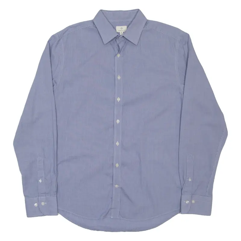 GANT The Good Traveler Mens Shirt Blue Houndstooth Long Sleeve M