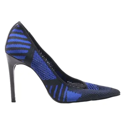 ZARA WOMAN Pump Heels Blue Canvas Womens UK 4