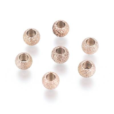 Ion Plating(IP) 304 Stainless Steel Textured Spacer Beads