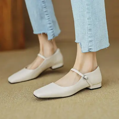CHIKO Kelsey Square Toe Block Heels Mary Jane Shoes
