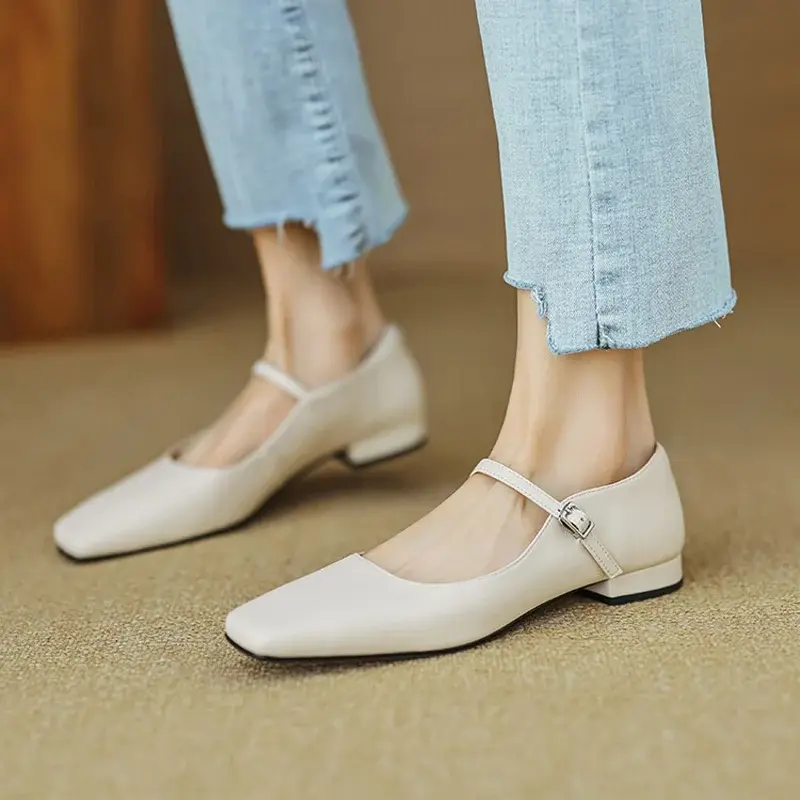CHIKO Kelsey Square Toe Block Heels Mary Jane Shoes
