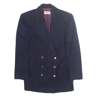 RENEW MAY Womens Blazer Jacket Blue M