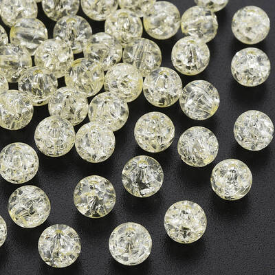 Transparent Crackle Acrylic Beads