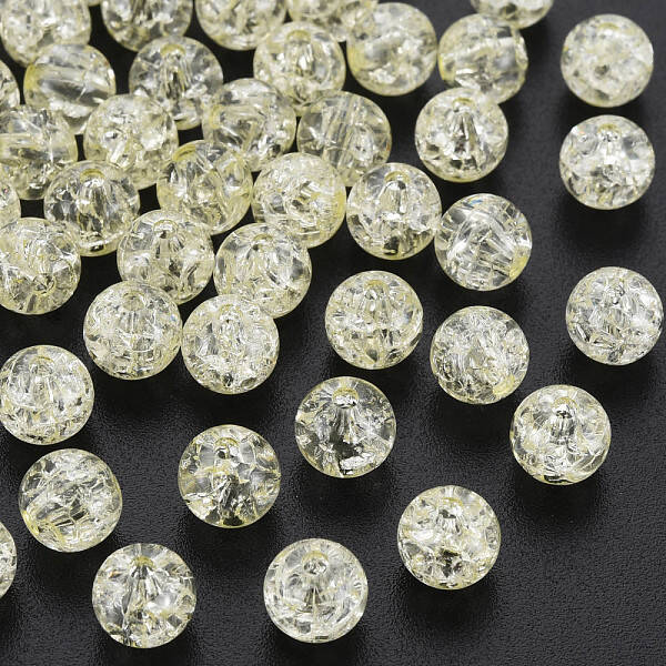 Transparent Crackle Acrylic Beads