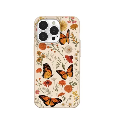 Seashell Monarch Butterfly iPhone 13 Pro Case
