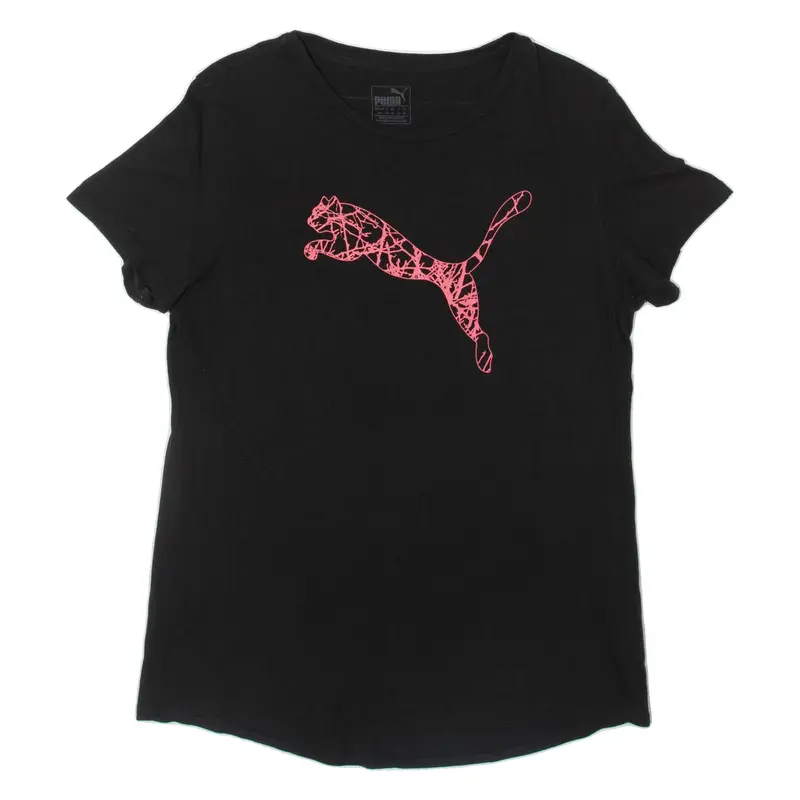 PUMA Womens T-Shirt Black UK 14