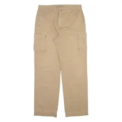 Cargo Mens Trousers Cream Regular Straight W32 L30
