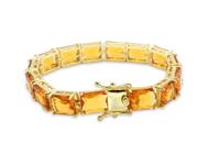 Amber Bracelet - Elegant Gold Plated Brass & Synthetic Glass with High-Quality Craftsmanship
