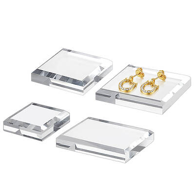 4Pcs 4 Styles Acrylic Display Pedestals