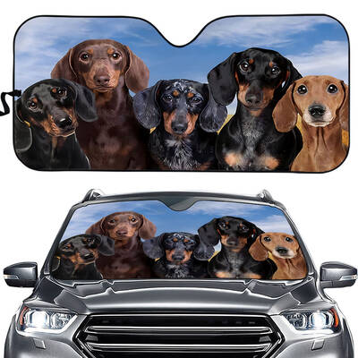 Dachshund Car Sunshade Dog Windshield Sunshade