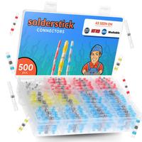 50 PCS Waterproof Solderstick Wire Connectors Kit - Heat Shrink Electrical Insulated Splice Connectors for 12-10, 16-14, 22-1...