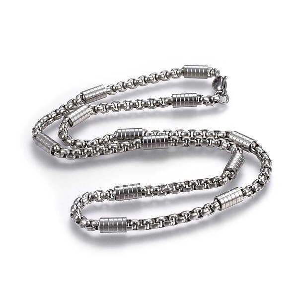 Non-Tarnish 304 Stainless Steel Box Chain Necklaces