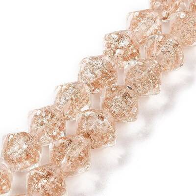 Handmade Gold Sand Lampwork Beads
