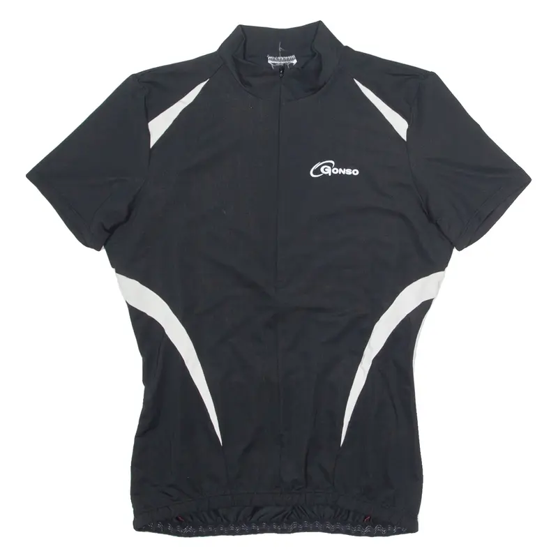 GONSO Cycling Mens Jersey Black 1/4 Zip S