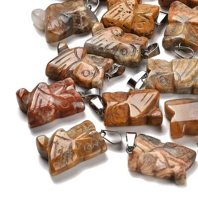 Natural Crazy Agate Pendants