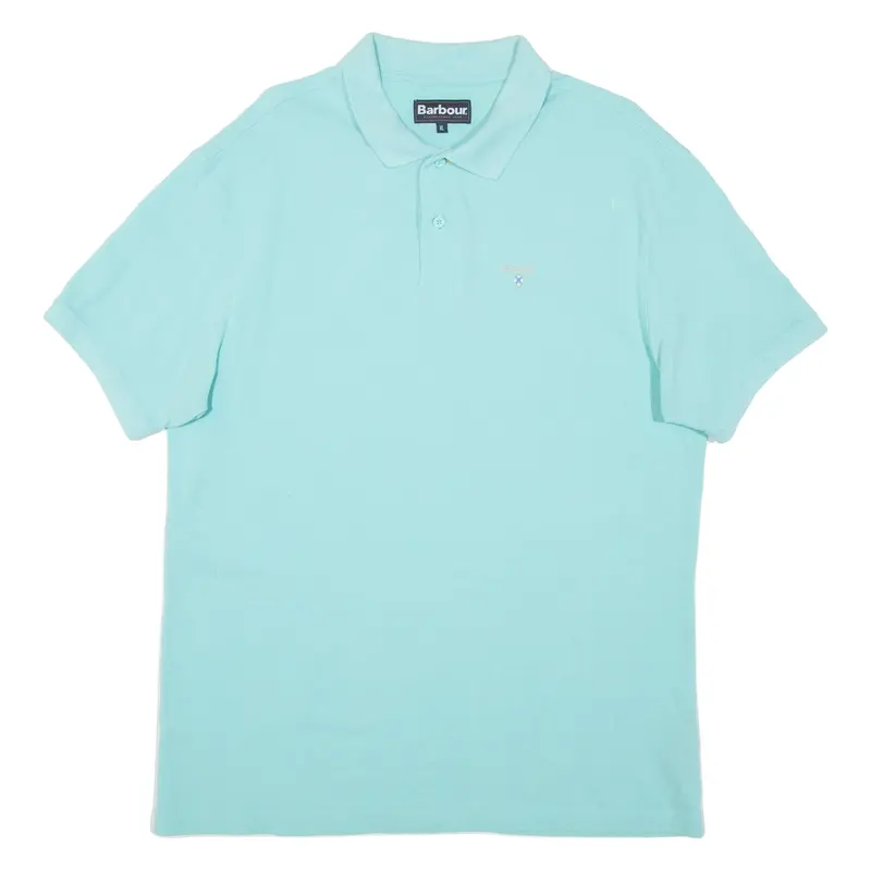 BARBOUR Mens Polo Shirt Blue XL