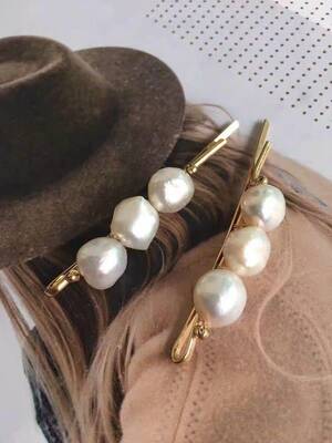 Freshwater Baroque Pearl Hair Clip, Wedding Hair Accessory, Bridesmaid Gifts