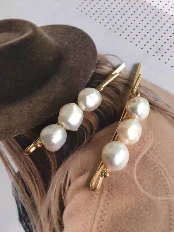 Freshwater Baroque Pearl Hair Clip, Wedding Hair Accessory, Bridesmaid Gifts