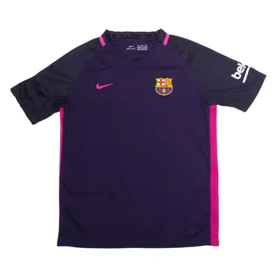 NIKE 2016/17 FC Barcelona Away Boys Football Shirt Jersey Purple V-Neck XL