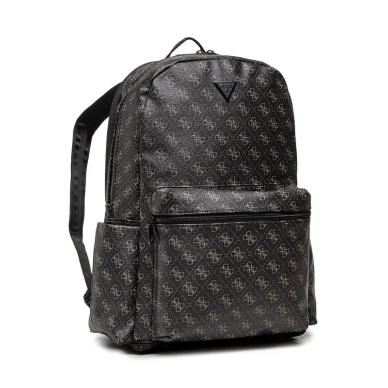 Guess, Vezzola, synthetic leather, fabric backpack, black, HMVZLAP2205, men, 22/28 x 43 x 15 cm