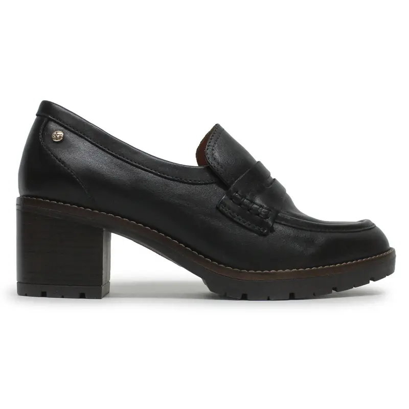 Pikolinos Llanes W7H-3873 Leather Women's Heels Shoes - Black - Size:US 6.5-7 Women