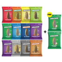 SMACKIN' Sunflower Seed Sampler Pack, Variety Flavors, No salty burn, Made in USA, Small Batch Snack Salted