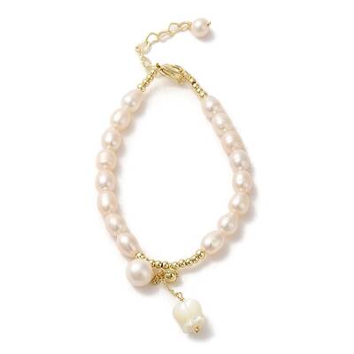 Natural Shell Flower Charm Bracelet