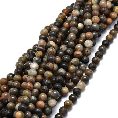 Natural Black Sunstone Beads Strands