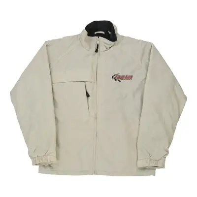 Cedar Lake Speedway Unbranded Nascar Jacket - Large Cream Nylon Blend