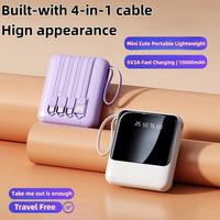 10000mAh Mini Cute 5V2A Fast Charging Multifunctional Power Bank, Large Capacity Chargable Rechargeable Portable Mobile Phone...