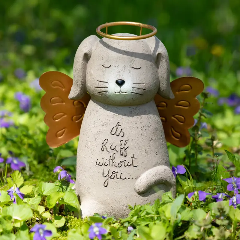 Angelic Pet Garden Memorial Statue - Cat