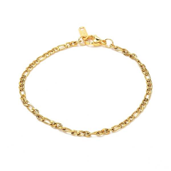 304 Stainless Steel Figaro Chains Bracelet for Men Women