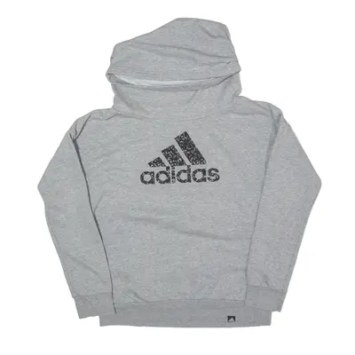 ADIDAS Snood Sweatshirt Grey Roll Neck Womens S