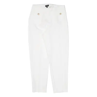 RIVER ISLAND Womens Trousers White Regular Tapered W28 L26
