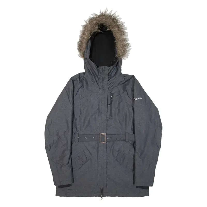 COLUMBIA Insulated Womens Parka Coat Grey Hooded M