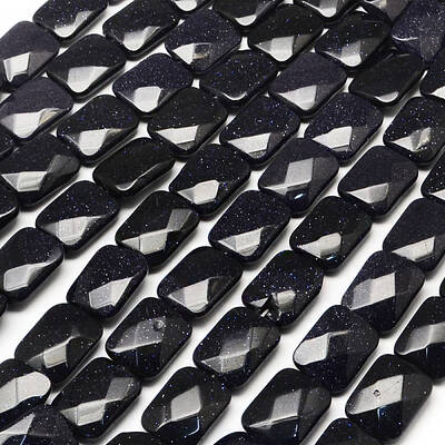 Synthetic Blue Goldstone Beads Strands