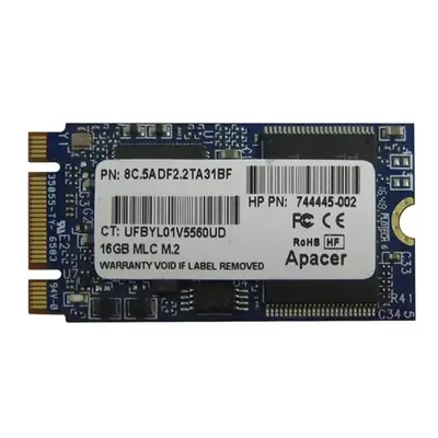 744445-002 HP 16GB Multi-Level Cell M.2 Solid State Drive