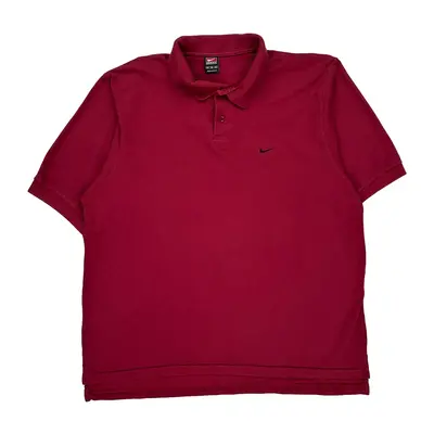 Nike Polo Shirt - 2XL Red Cotton