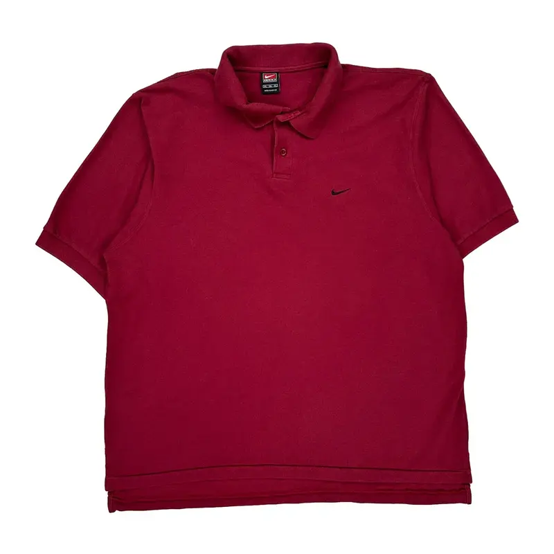 Nike Polo Shirt - 2XL Red Cotton