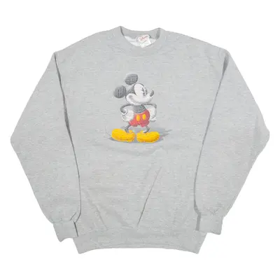 DISNEY Mickey Mouse Womens Sweatshirt Grey M