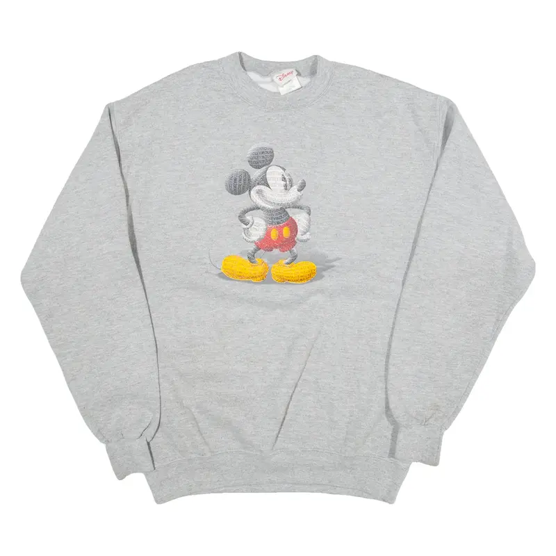 DISNEY Mickey Mouse Womens Sweatshirt Grey M