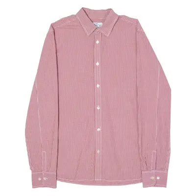 LEVI'S Classic Fit Mens Shirt Red Gingham Long Sleeve M