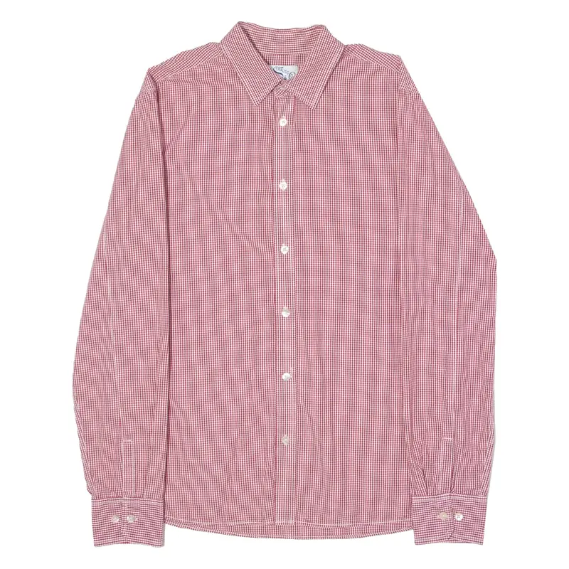 LEVI'S Classic Fit Mens Shirt Red Gingham Long Sleeve M