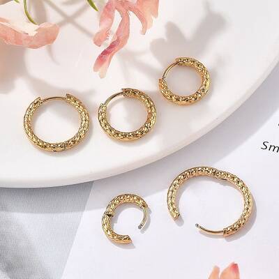 304 Stainless Steel Hoop Earrings