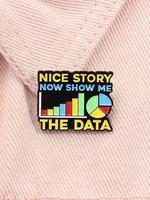 Creative Data Analyst Themed Brooch, Cute Pin for Backpacks, Jeans, Scarves, Hats Decoration, Trendy All-match & Exquisite Br...