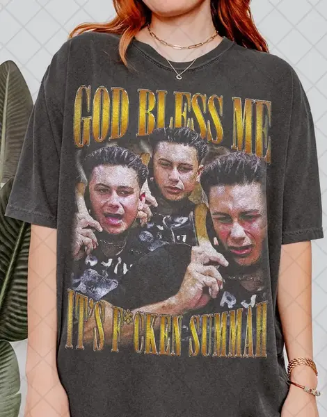 [Sale up to 30%] Retro 90's Comfort Colors God Bless Me It's F*Cken Summah T-Shirt, Summer Party Fan Bootleg Tee T-Shirt, Gif...