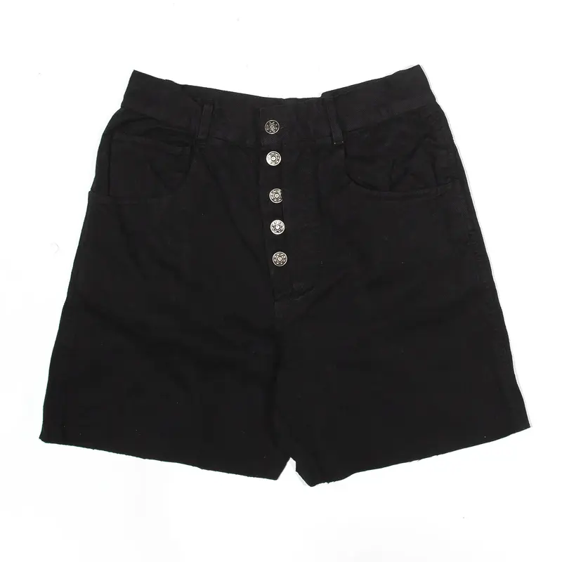 COTTON CASTLE Cut-Off Shorts Black 90s Regular Denim Womens S W27
